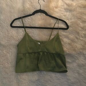 Wilfred Green crop top sides extra small